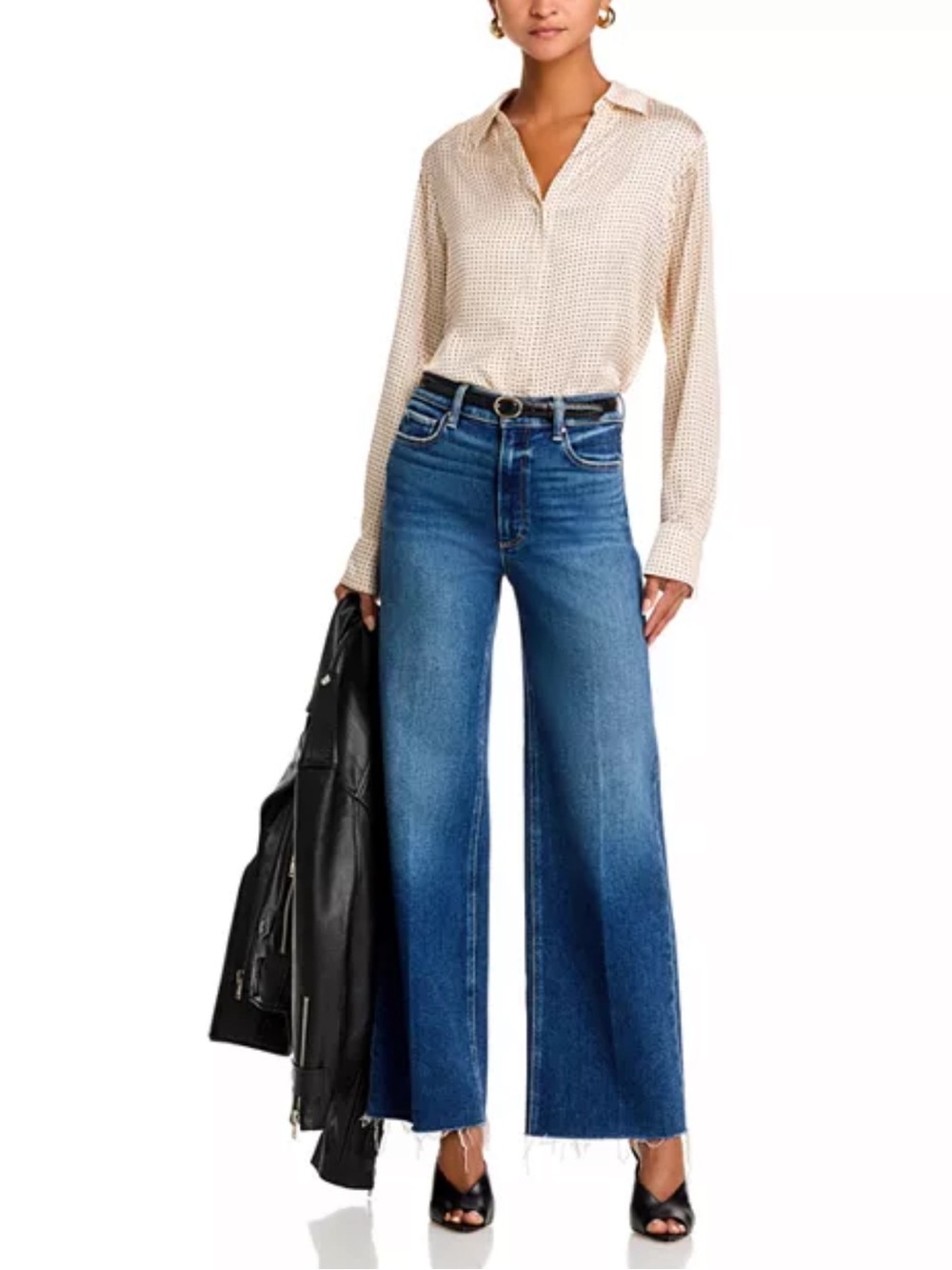 paige anessa petite jean apreggio size 28 Wide Leg High-Rise petite 29” - Picture 7 of 11